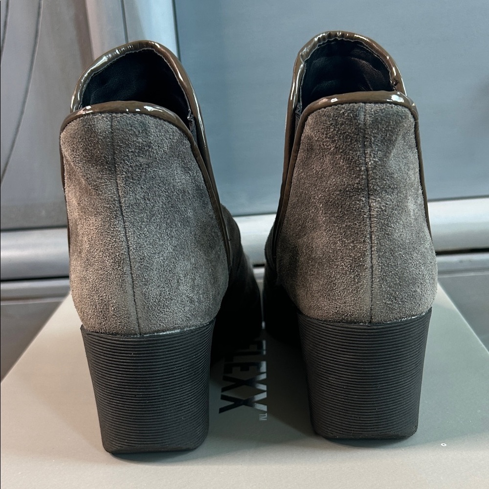 THE FLEXX Gray Suede Wedge Ankle Boots - Picture 4 of 6